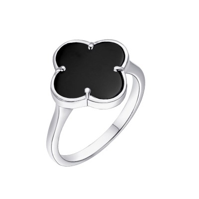 Кольцо с керамикой из серебра 925 пробы фото