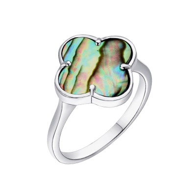 Кольцо с перламутром из серебра 925 пробы фото