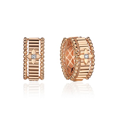 Серьги с бриллиантом из красного золота 585 пробы фото