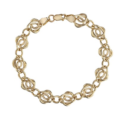 Браслет из желтого золота 585 пробы фото