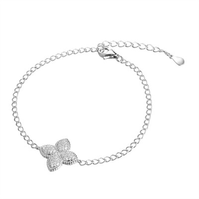 Браслет с цирконом из серебра 925 пробы фото