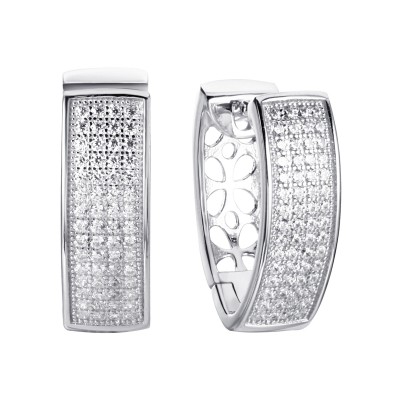 Серьги с цирконом из серебра 925 пробы фото