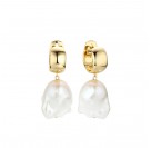 Серьги с жемчугом из серебра 925 пробы