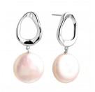 Серьги с жемчугом из серебра 925 пробы