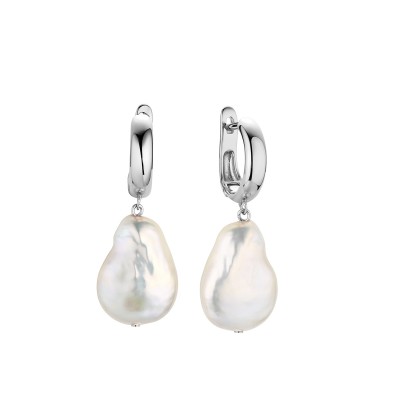 Серьги с жемчугом из серебра 925 пробы фото