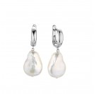 Серьги с жемчугом из серебра 925 пробы