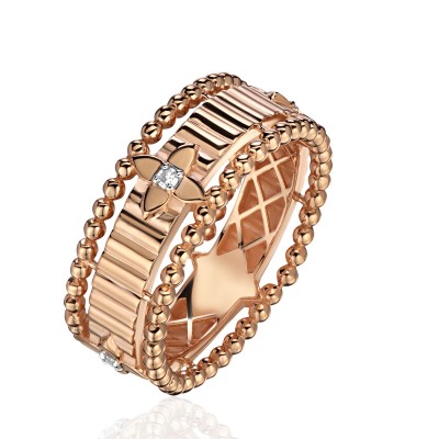 Кольцо с бриллиантом из красного золота 585 пробы фото