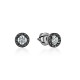 Серьги с бриллиантом из белого золота 585 пробы