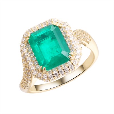 Кольцо с цирконом и Ситалл из серебра 925 пробы фото