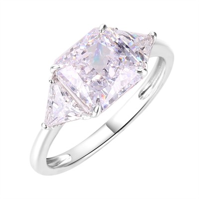 Кольцо с цирконом и Ситалл из серебра 925 пробы фото