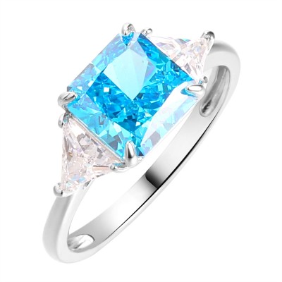 Кольцо с цирконом из серебра 925 пробы фото