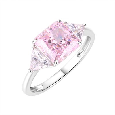 Кольцо с цирконом и Ситалл из серебра 925 пробы фото