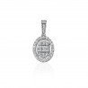 Подвеска с бриллиантом из белого золота 585 пробы