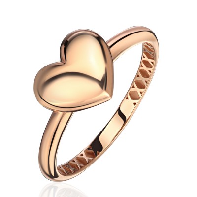 Кольцо из красного золота 585 пробы фото