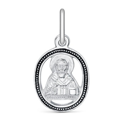 Подвеска Николай Чудотворец из серебра 925 пробы с фото