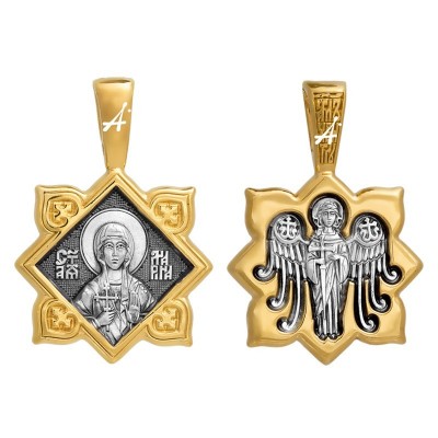 Подвеска Маргарита Св. из серебра 925 пробы с фото