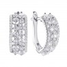 Серьги с цирконом из серебра 925 пробы