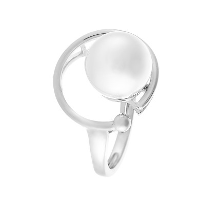 Кольцо с жемчугом из серебра 925 пробы фото