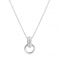 Колье с цирконом из серебра 925 пробы фото