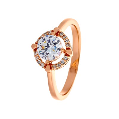 Кольцо с цирконом из серебра 925 пробы фото