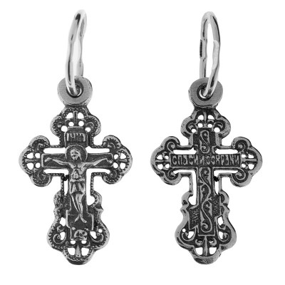 Крест из серебра 925 пробы с фото