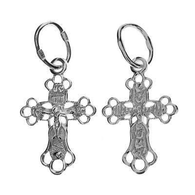 Крест из серебра 925 пробы с фото