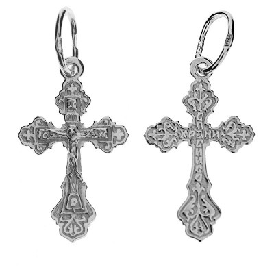 Крест из серебра 925 пробы с фото