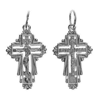 Крест из серебра 925 пробы с фото