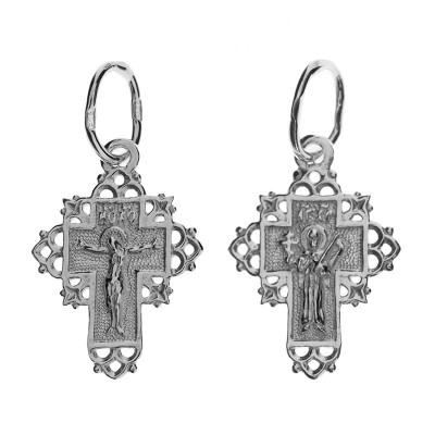 Крест из серебра 925 пробы с фото