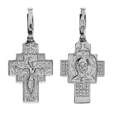 Крест Матрона Св. из серебра 925 пробы с фото