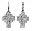 Крест Матрона Св. из серебра 925 пробы с