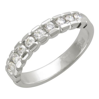 Кольцо с бриллиантом из белого золота 585 пробы фото