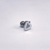 Серьга одиночная с бриллиантом из белого золота 585 пробы