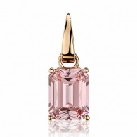 Подвеска с морганитом из красного золота 585 пробы фото