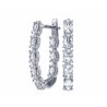 Серьги с фианитом из серебра 925 пробы