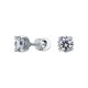Серьги с фианитом из серебра 925 пробы