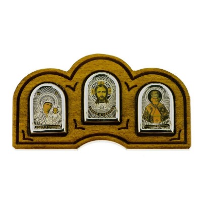 Икона  Вседержитель/Казанская БМ/Николай Чудотворец фото