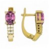 Серьги с фианитами из серебра 925 пробы с