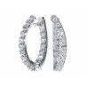 Серьги с фианитом из серебра 925 пробы