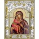 Икона Божией Матери Феодоровская 2 в серебряном окладе
