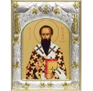 Икона Василий Великий в серебряном окладе