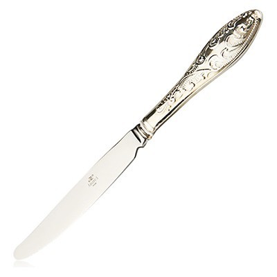 Кружевной десертный нож "Морозко" из серебра 925 пробы фото