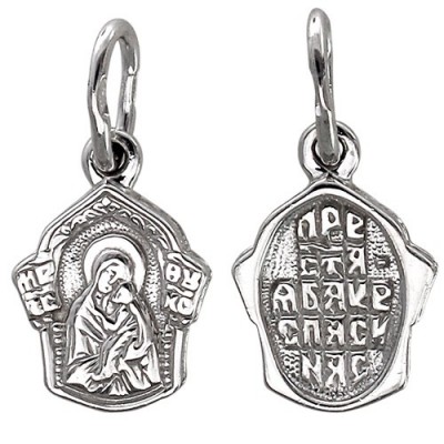 Иконка Богородица "Казанская". Серебро 925 пробы фото