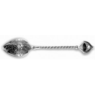 Очаровательная чайная ложка с декоративным  колоколом на наконечнике, серебро 925 пробы фото