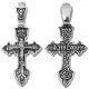 Нательный крест православный, серебро 925 пробы с чернением