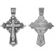 Православный нательный крест из серебра 925 пробы с чернением