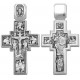 Крест православный из серебра 925 пробы с чернением