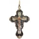 Художественный православный крест  из золота и серебра