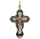 Художественный православный крест  из золота и серебра