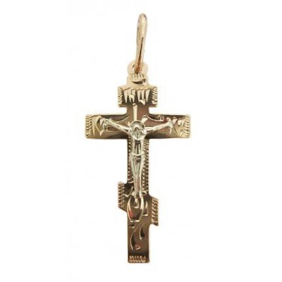 Православный золотой крест, золото 585 пробы фото